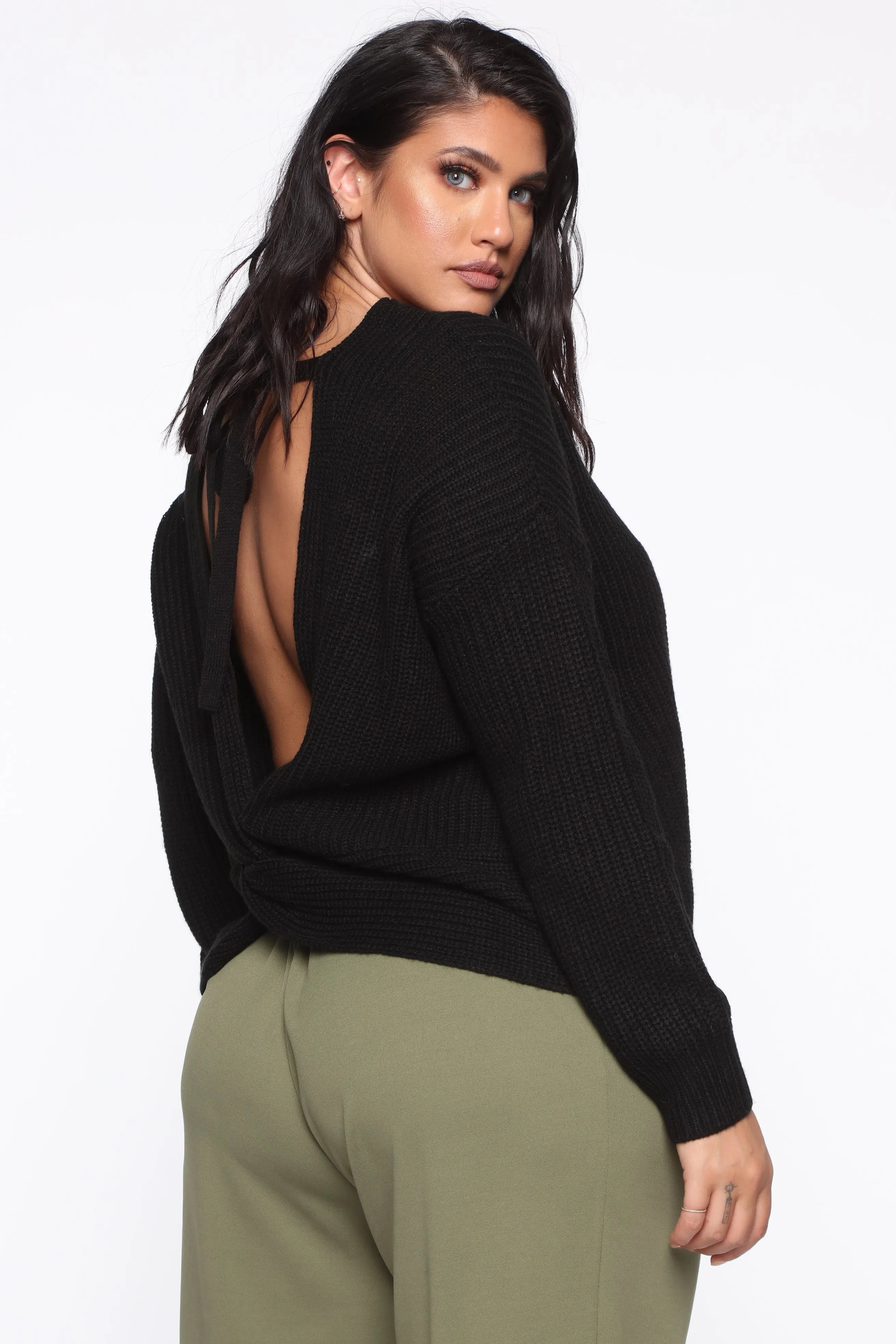 Always Remember Convertible Sweater - Black