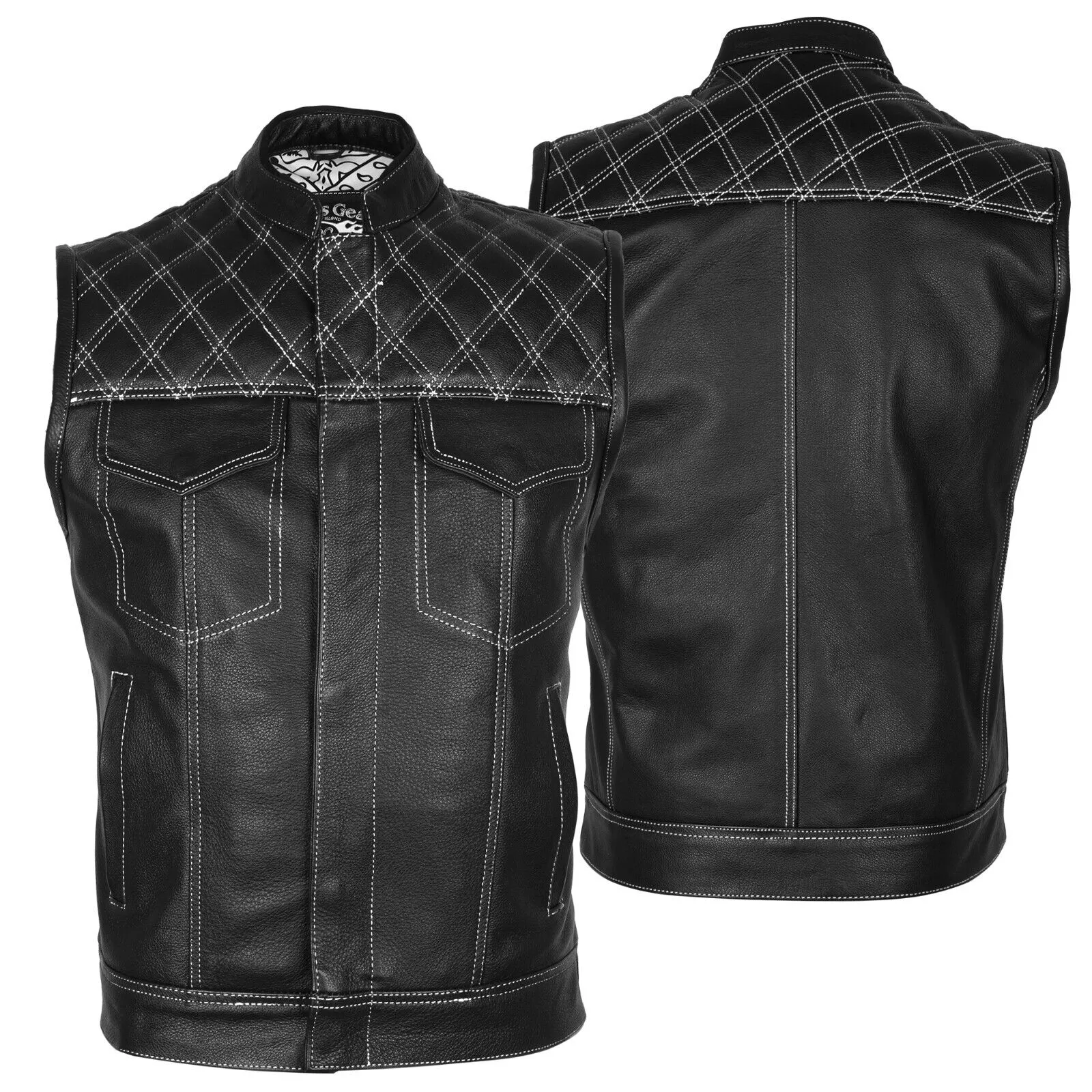 BGA Motorcycle Club Touring Diamond Quilted Leather Vests/Jacket