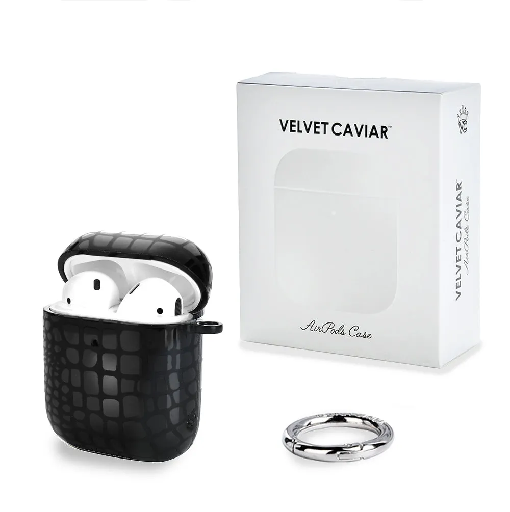 Black Croc AirPod Case