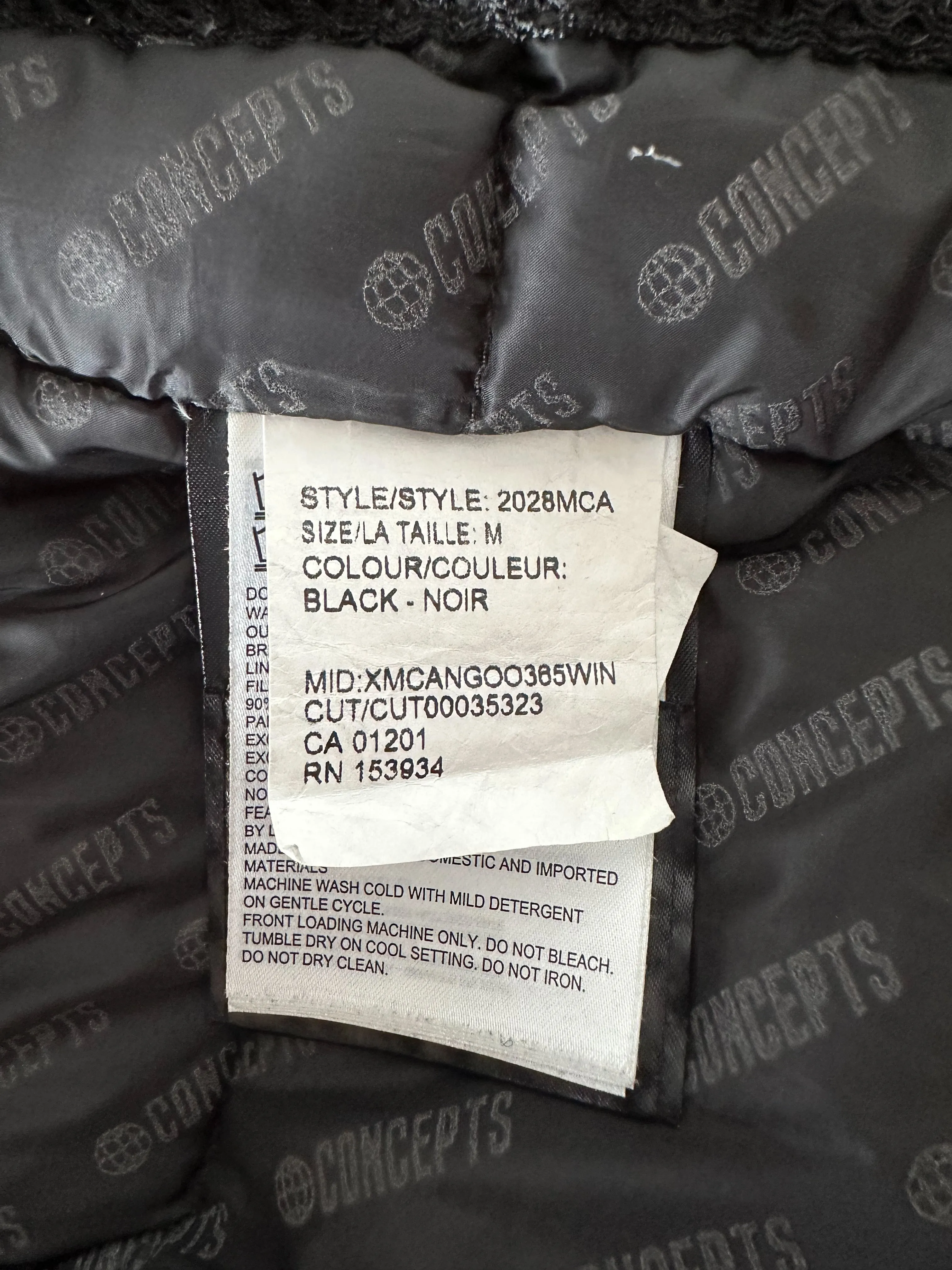 Canada Goose Concepts Black Reflective Patches Denary Jacket