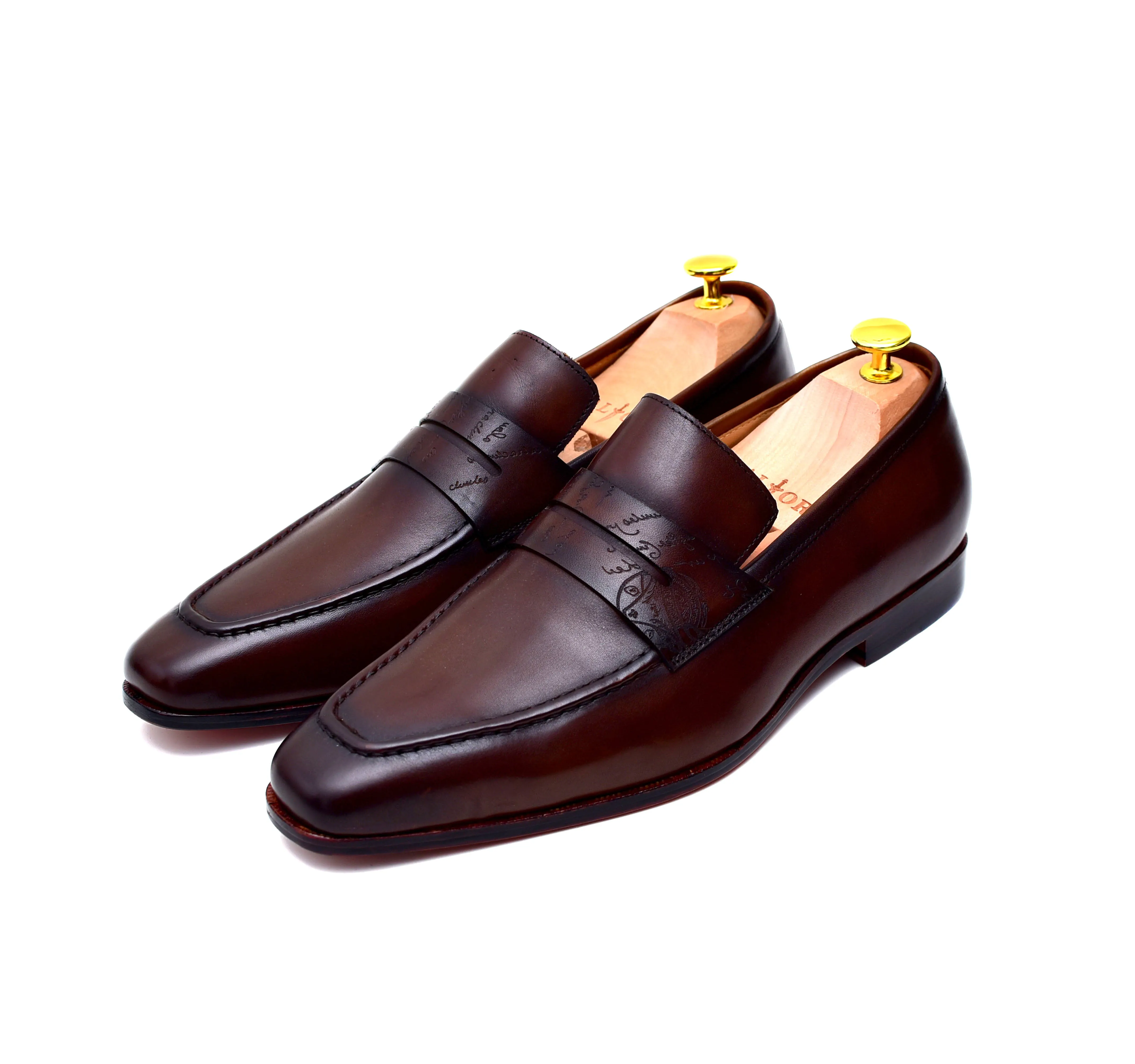 Carrera II - Brown Leather Penny Loafers