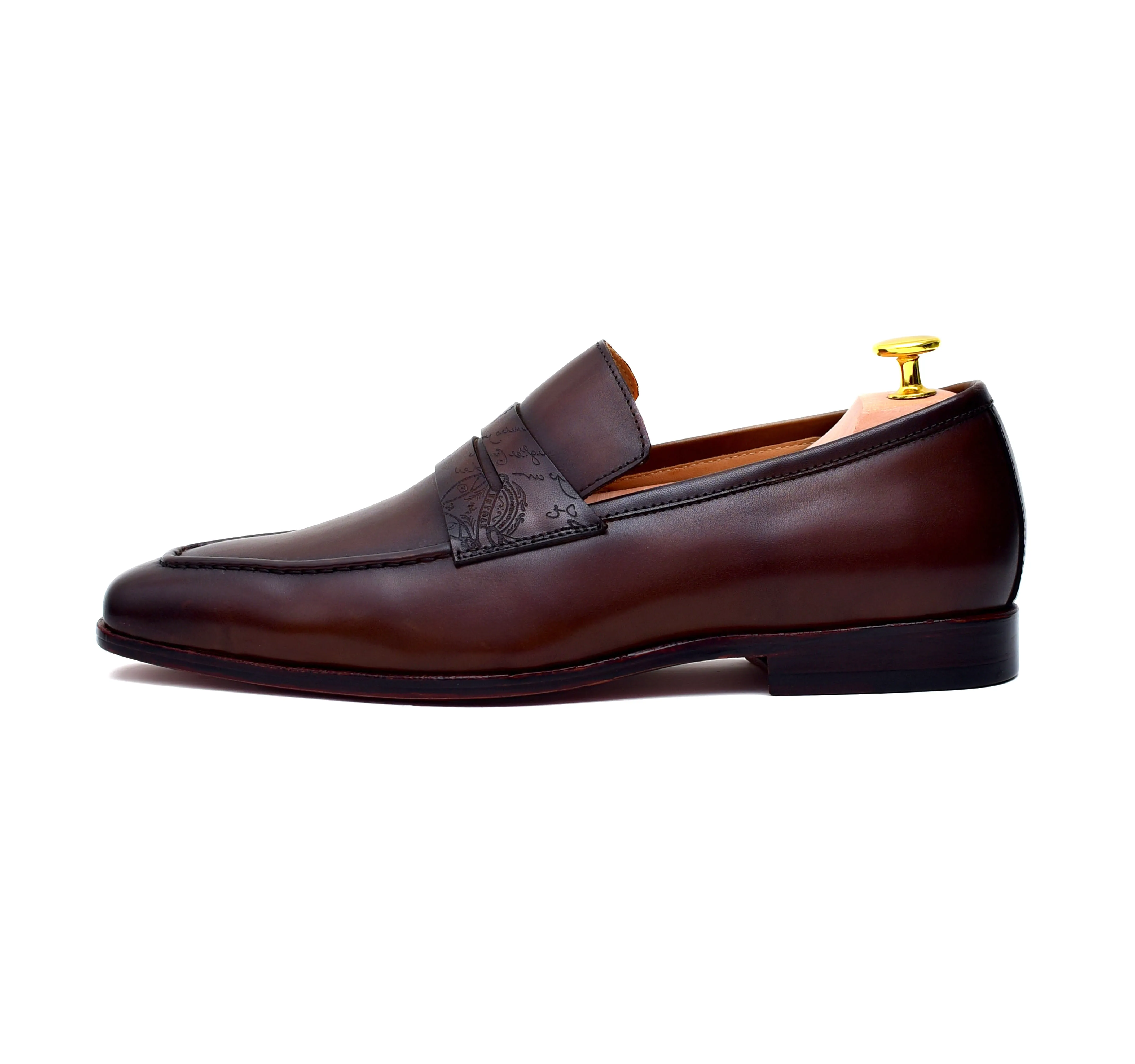 Carrera II - Brown Leather Penny Loafers