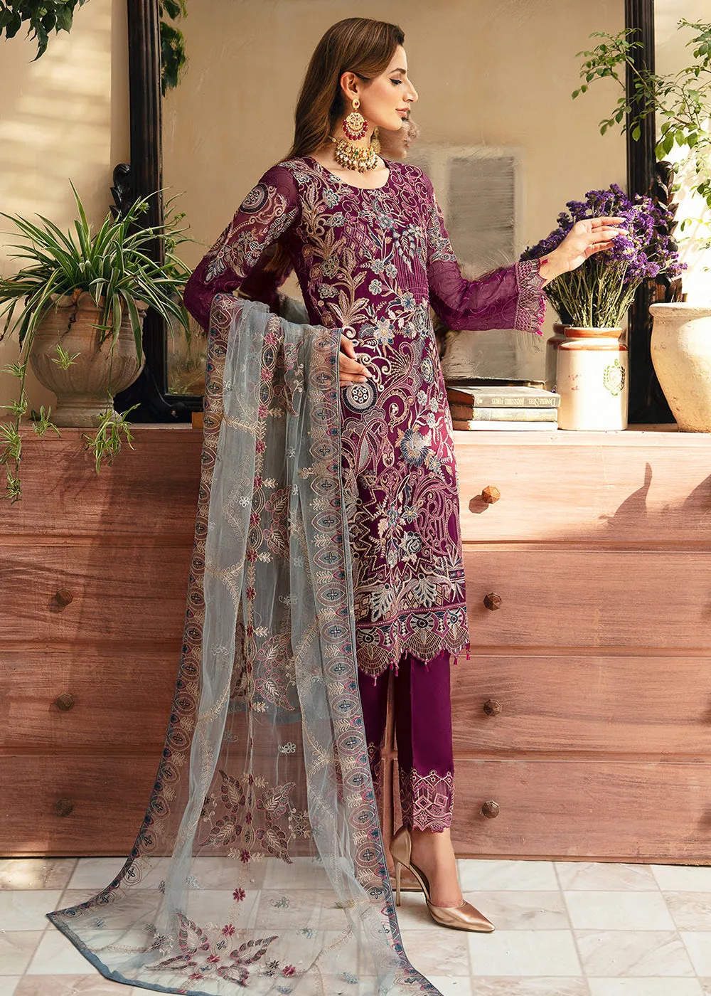 Chevron Luxury Chiffon Collection 24 by Ramsha | A-911