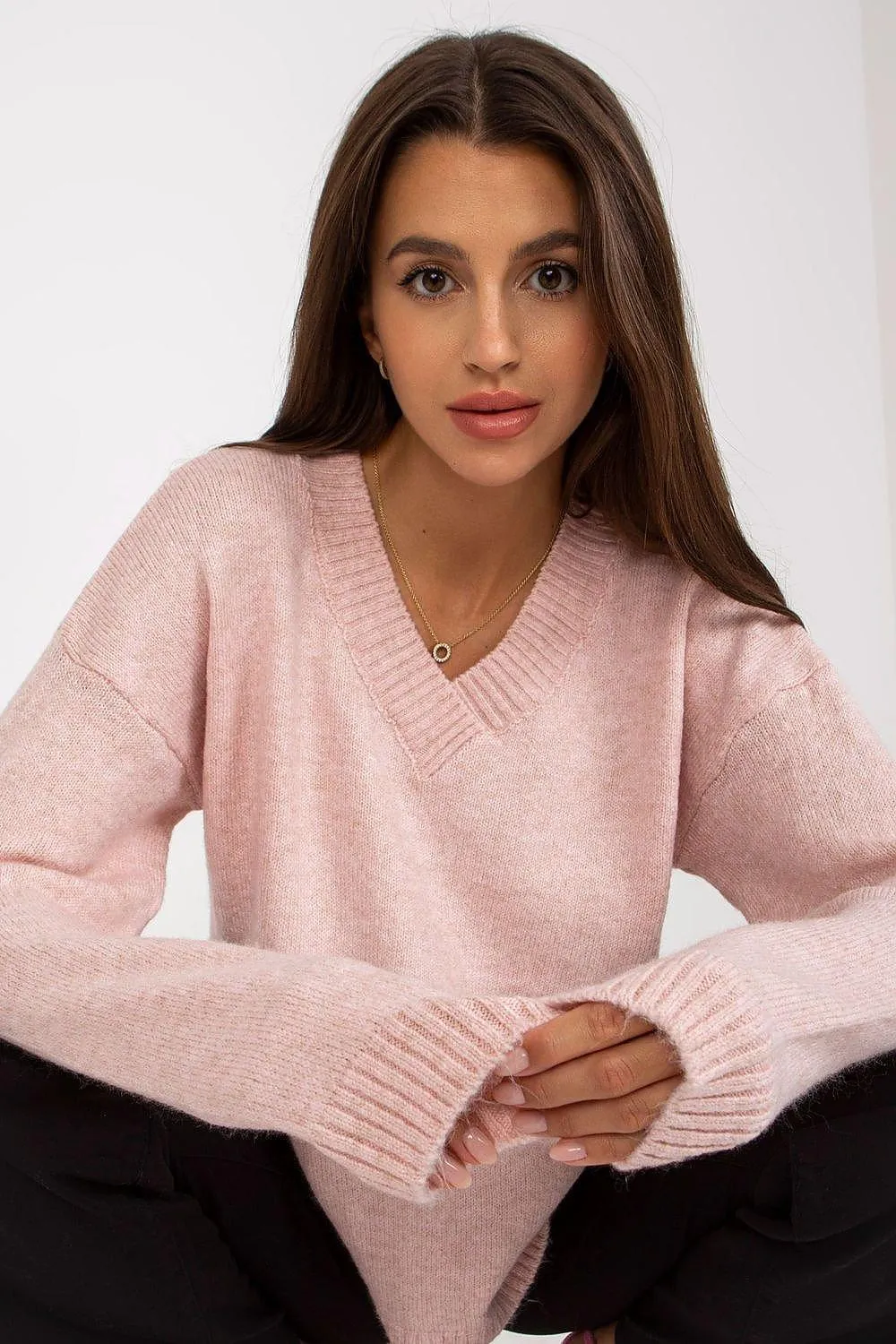 Chic Heart Neckline Sweater - Effortless Style