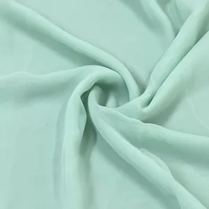 Classic Light Mint Green Solid Georgette Fabric