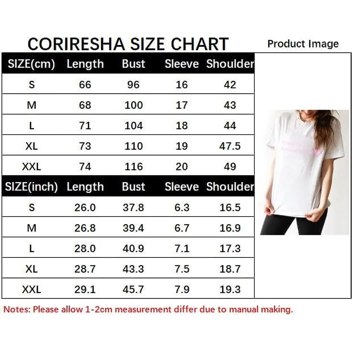 CORIRESHA Women's Fashion Letter Print Crewneck Short Sleeve Casual Summer Heart T-Shirt