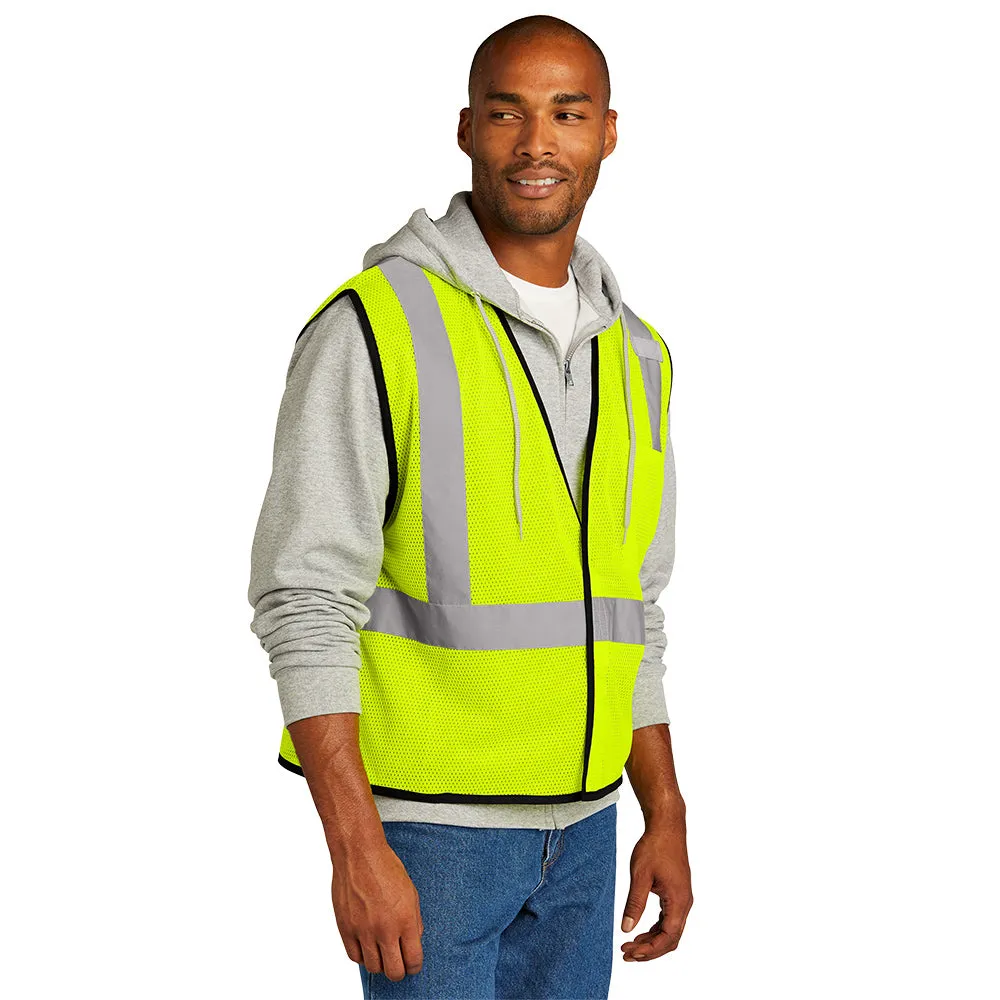 CornerStone ® ANSI 107 Class 2 Economy Mesh One-Pocket Vest - Safety Yellow