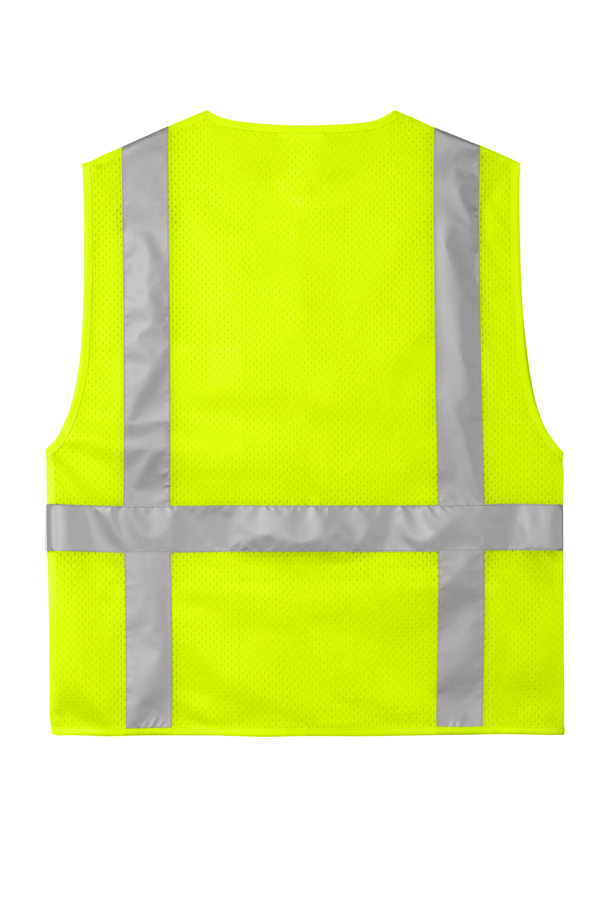 CornerStone® ANSI 107 Class 2 Mesh Six-Pocket Zippered Vest - Safety Yellow