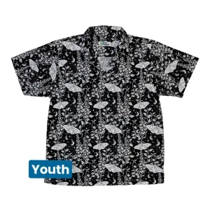 Episodic Moth Black White Night Youth Hawaiian Shirt