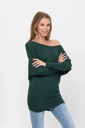 Flowy Comfort Draped Long Sleeve Batwing Dolman Top S-XL Plus Size