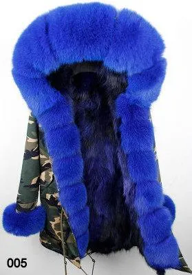 Fur-Lined, Hooded & Trimmed Parka Coat - Various Colors to choose from