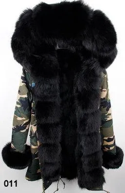 Fur-Lined, Hooded & Trimmed Parka Coat - Various Colors to choose from