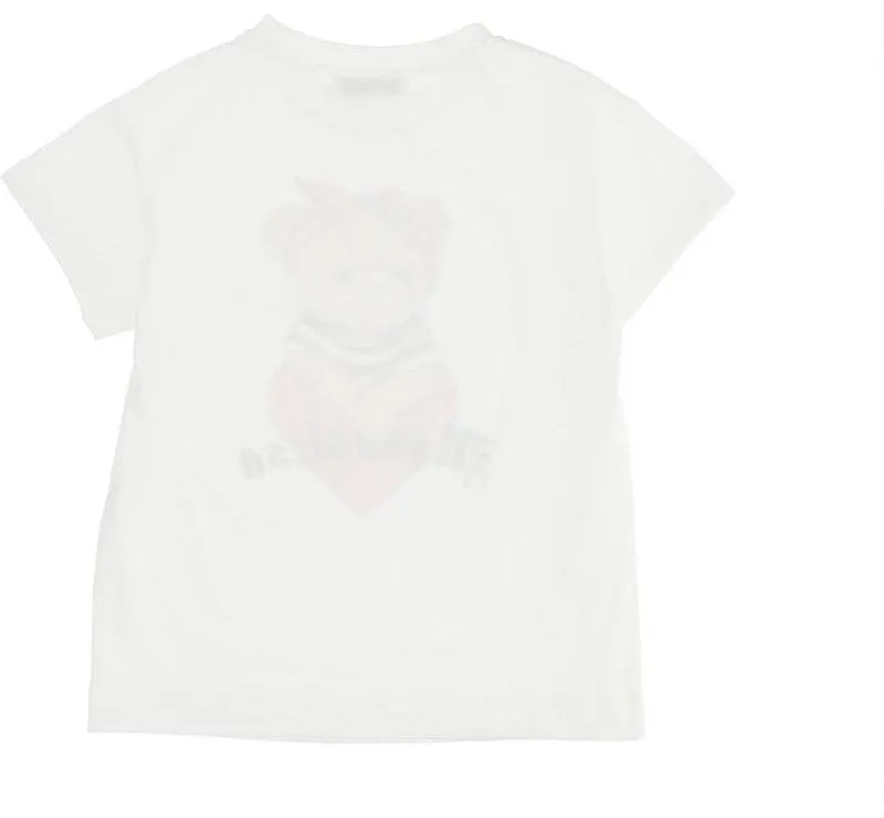 Girls Ivory Bear Heart T-Shirt