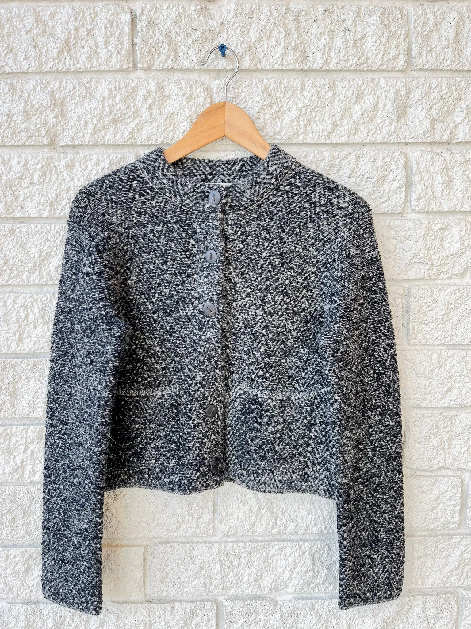 Herringbone Textured Cardi Jacket