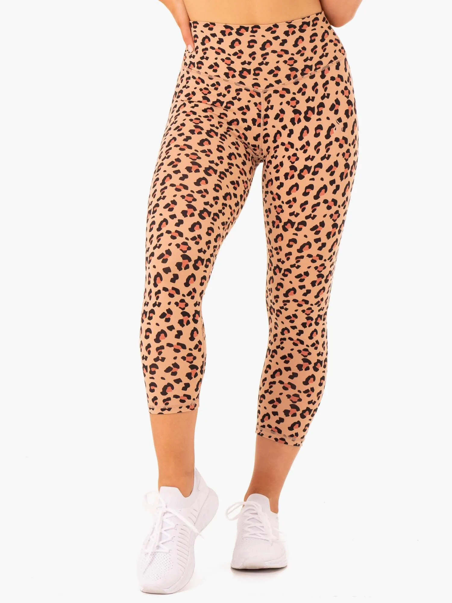 Hybrid 7/8 Leggings - Tan Leopard