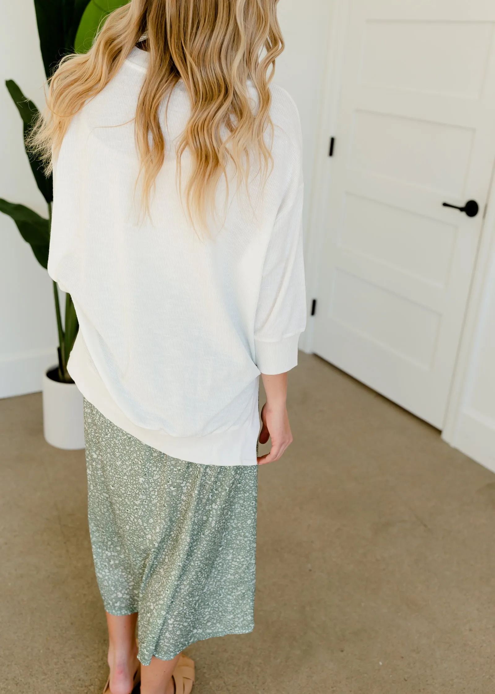 Ivory Relaxed Fit Knit Top - FINAL SALE