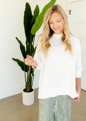 Ivory Relaxed Fit Knit Top - FINAL SALE