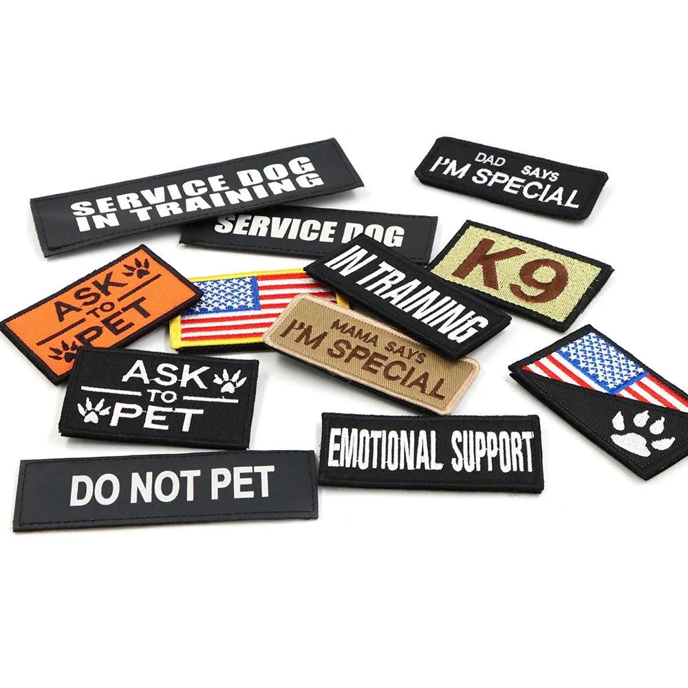 K9 Tactical Patch Bundle™ - Personalized Patches for Dog Vest, Harness, Collar