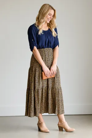 Leopard Print Flowy Skirt - FINAL SALE