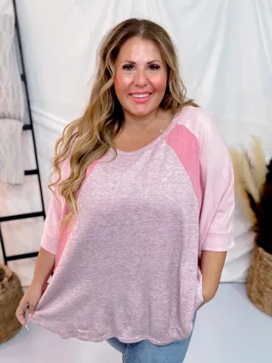 Light Mauve Drop Sleeve Poncho Top FINAL SALE