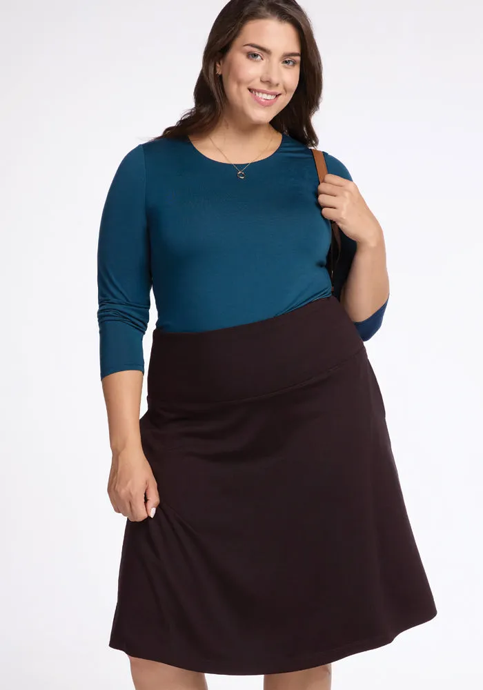 Marilyn Flowy Midi Skirt • Final Sale Deals! - French Roast