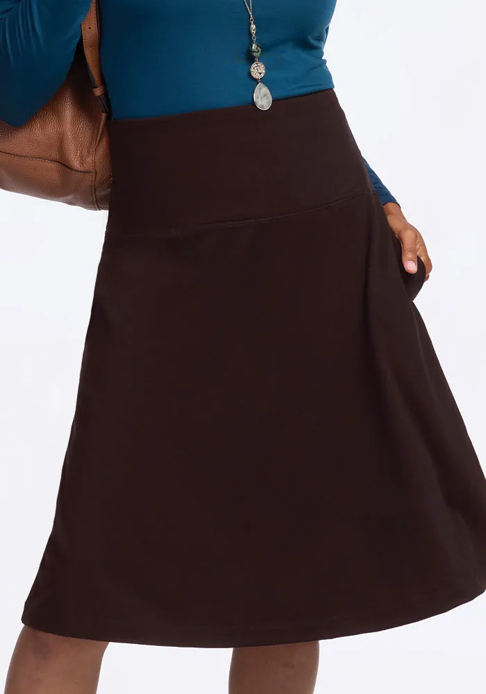 Marilyn Flowy Midi Skirt • Final Sale Deals! - French Roast