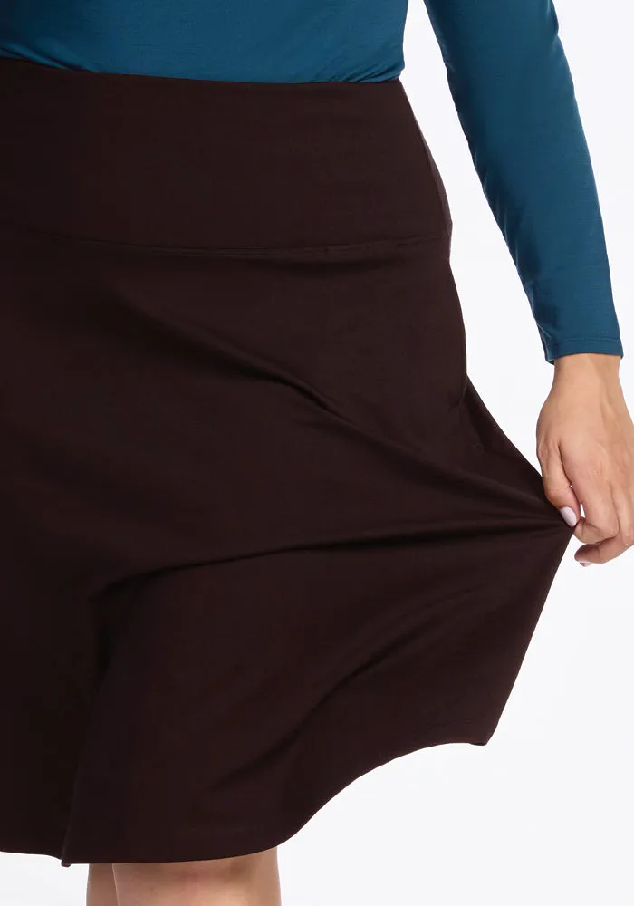 Marilyn Flowy Midi Skirt • Final Sale Deals! - French Roast