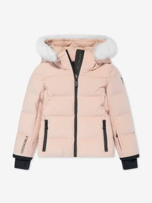 Moncler Enfant Girls Grenoble Down Padded New Guyane Jacket in Pink