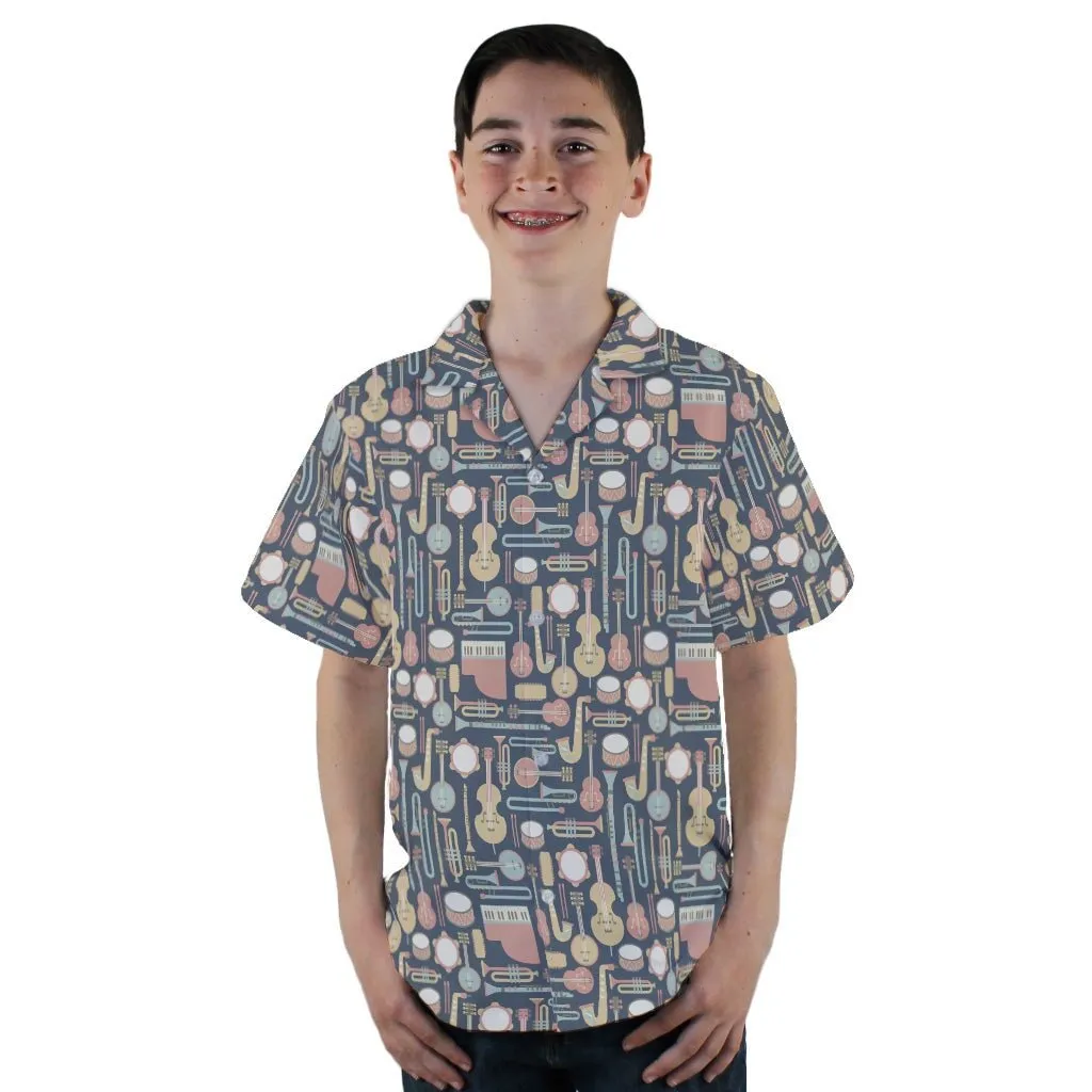 Musical Instruments Youth Hawaiian Shirt