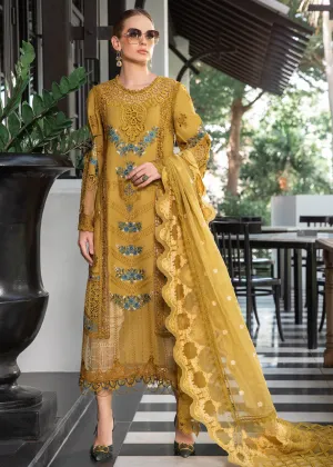 Mustard Embroidered Suit - Maria B Lawn Eid Collection 2023 - EL-23-06