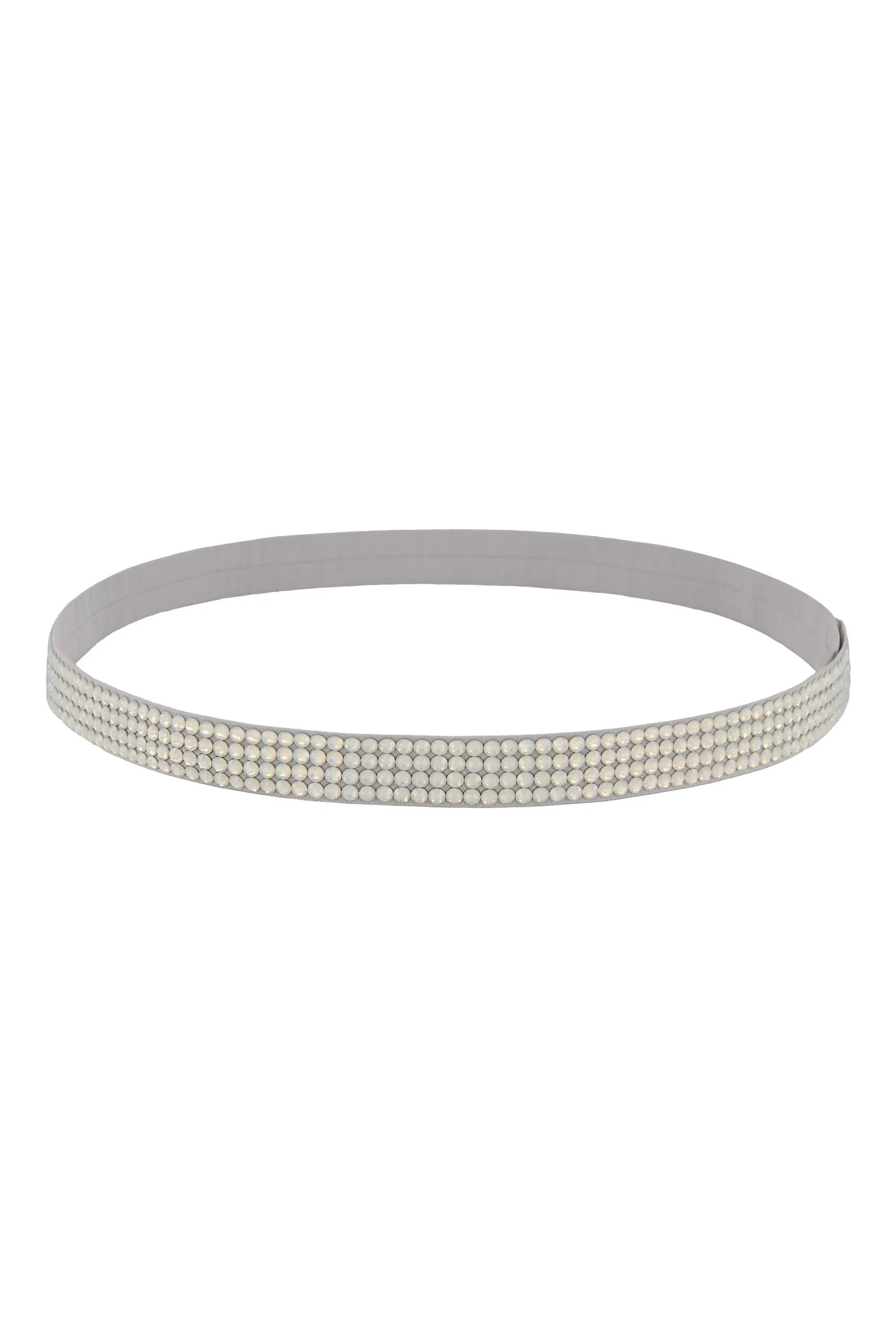 NARROW CRYSTAL BELT GRAY