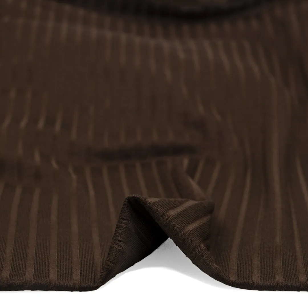 Remnant - 3m - Chunky Rib Knit - Espresso