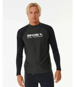 Ripcurl Shock Mens Long Sleeve Rashy (2024) - Black Marle