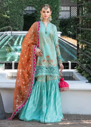 Sea Green Gharara Suit - Maria B Lawn Eid Collection 2023 - EL-23-05