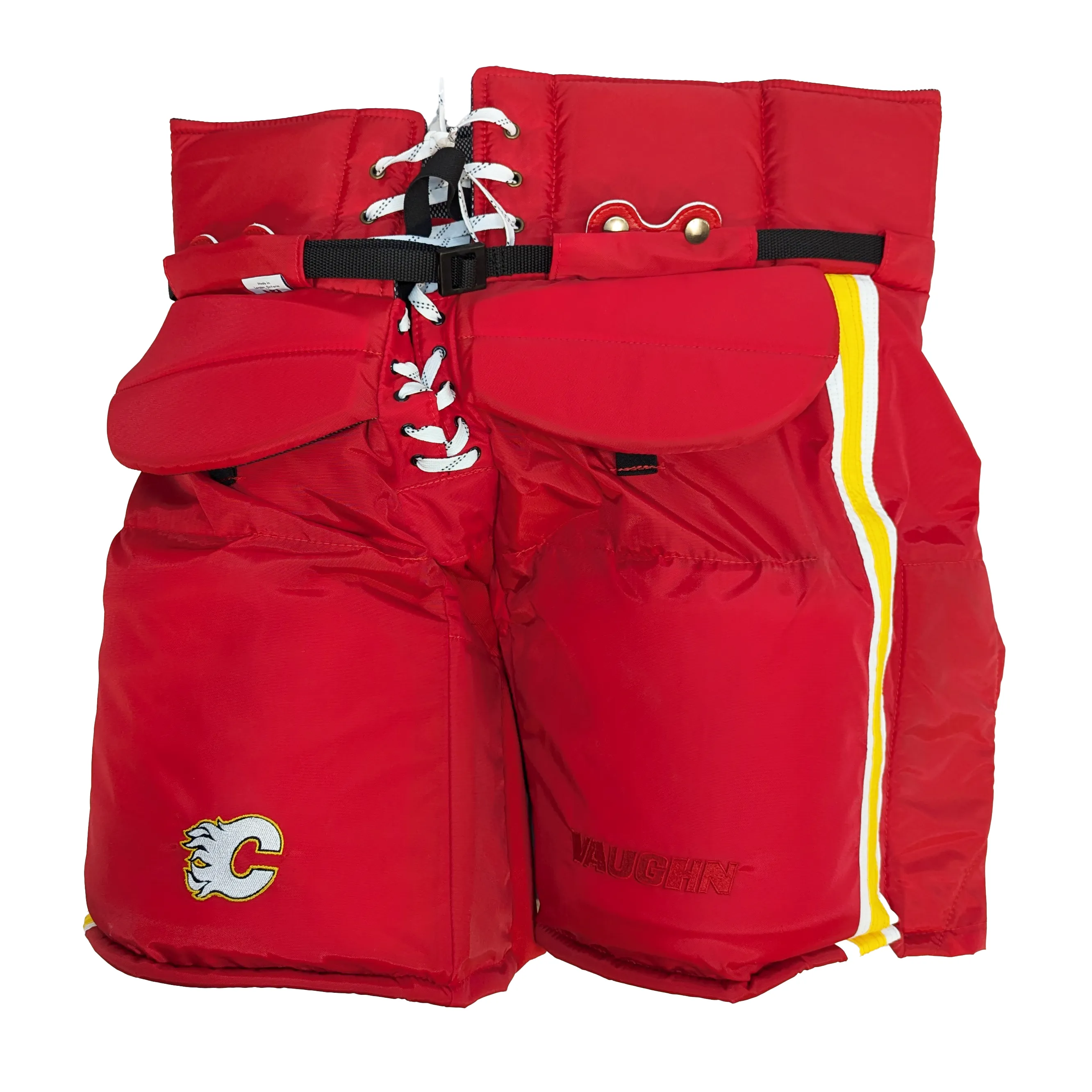 Vaughn Pro Custom - NHL Pro Stock Goalie Pants - Jacob Markstrom (Red/Yellow/White)