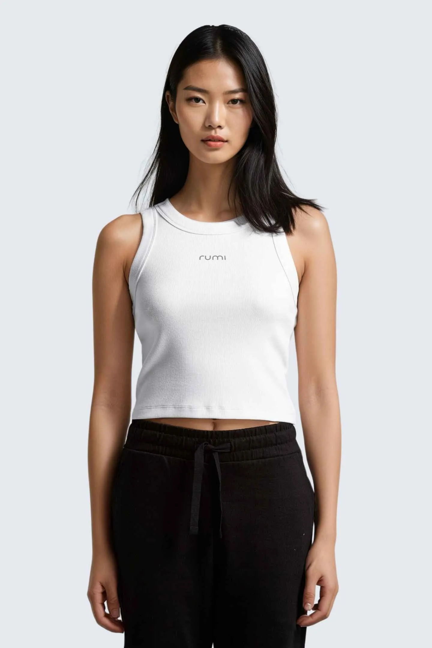 W MoonRib Cropped Tank - Snow