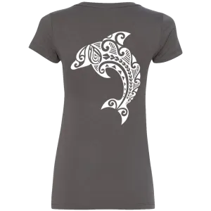 Women's Leaping Dolphin V-Neck Tee